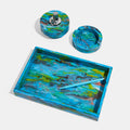 Vanity Tray in Aqua Swirl - Edie Parker Thumbnail
