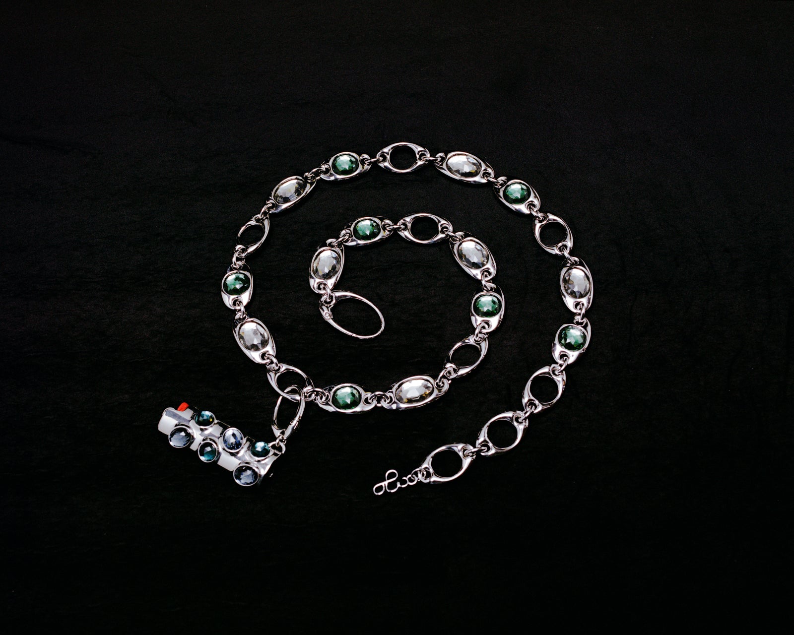 Gemstoned Lighter Clip in Steel