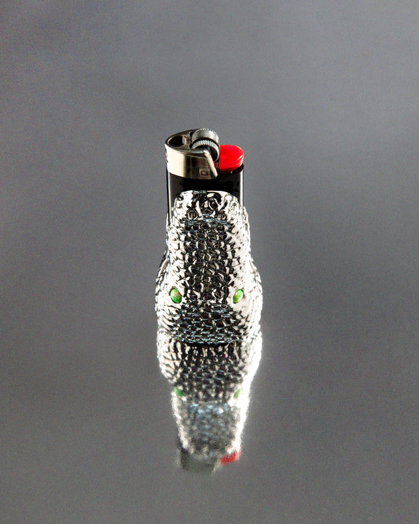 Croc Lighter Case in Silver