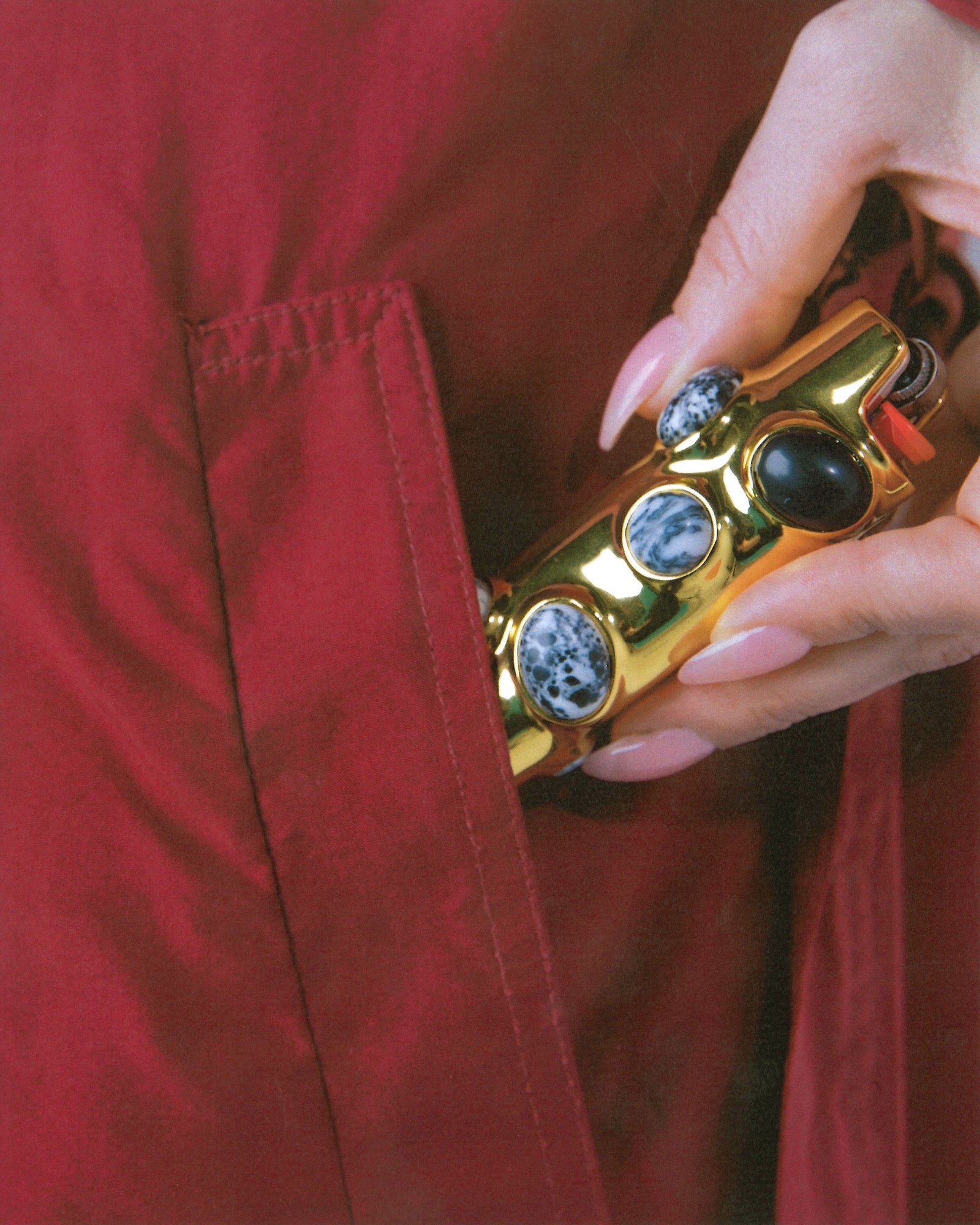 Stoned Lighter Case in Granite