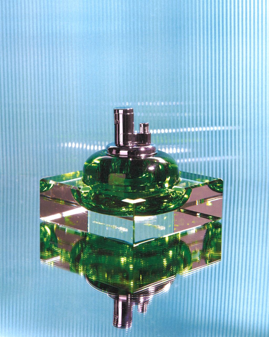 Glass Tabletop Lighter in Grass Green