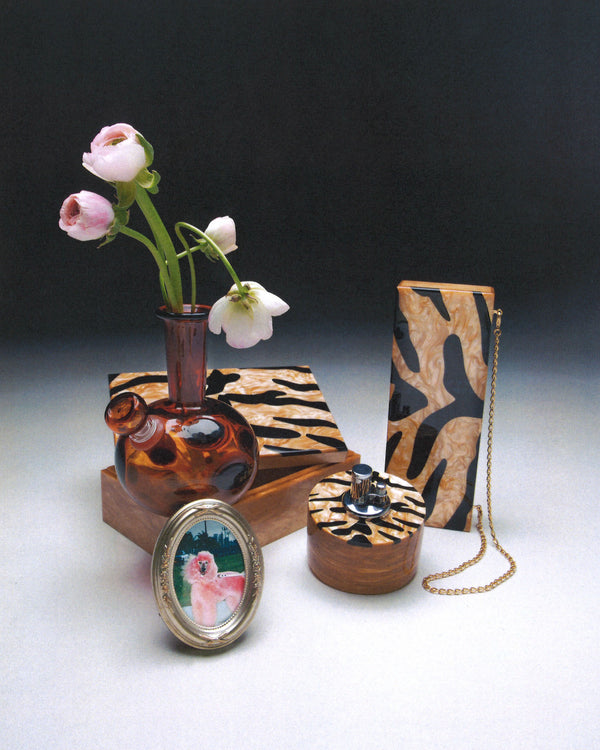 Tiger Tabletop Lighter in Gold