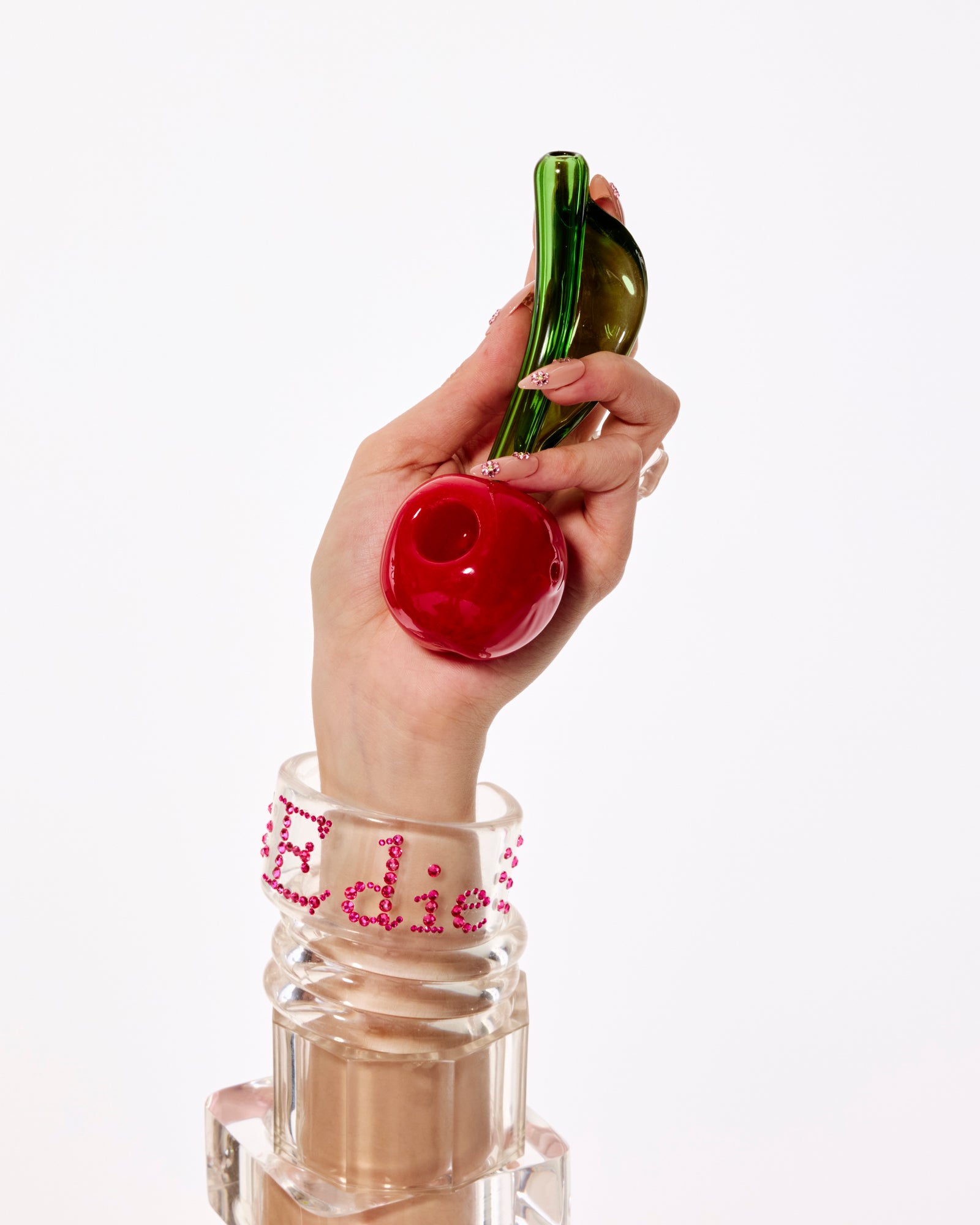 Glass Fruit Pipe in Cherry