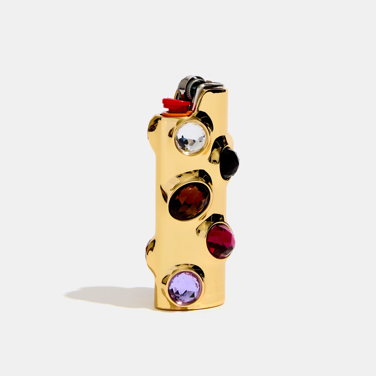 Gemstoned Lighter Case in Dark Peony