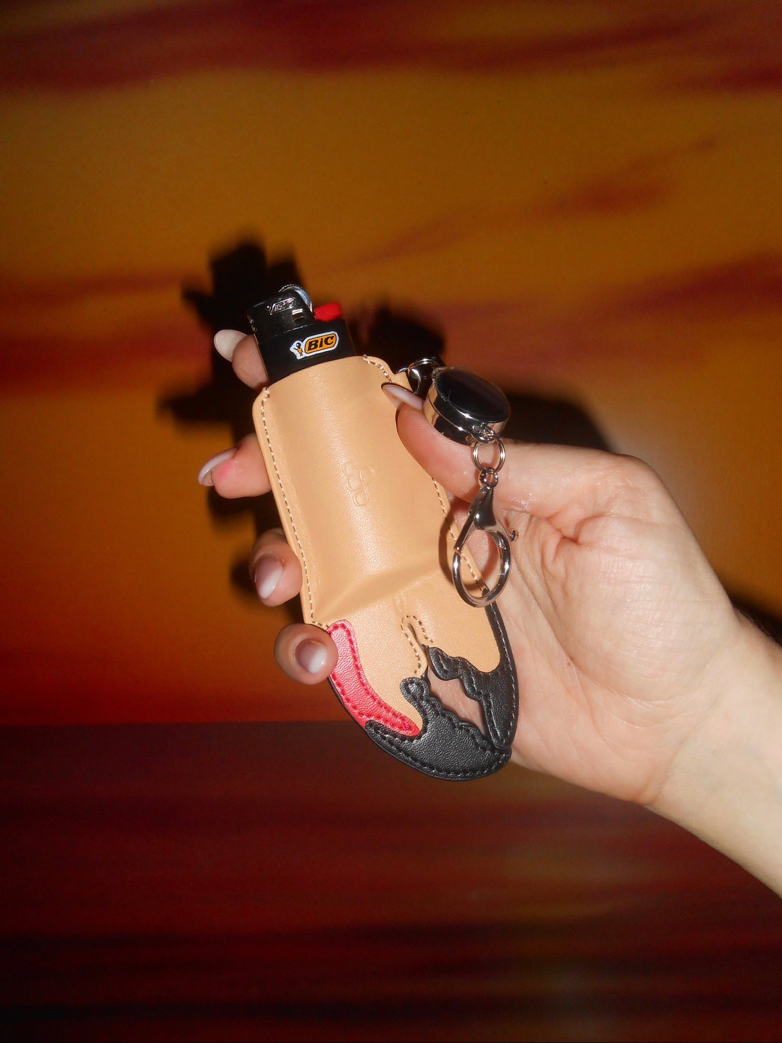 Crab Claw Lighter Cover Keychain