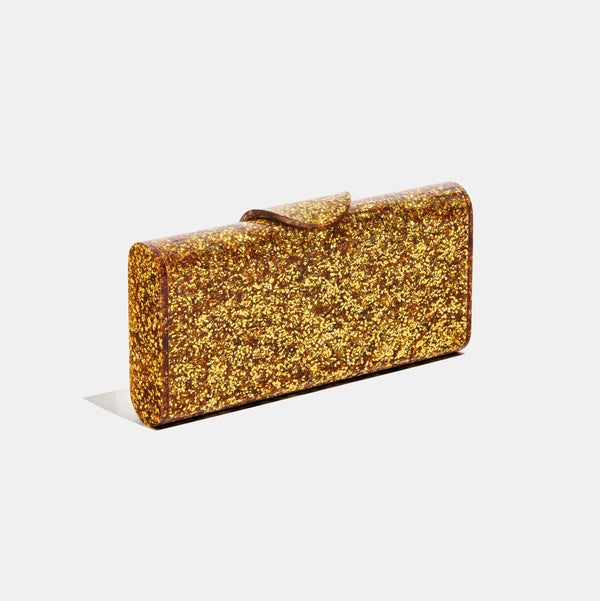 Gold hot sale acrylic clutch