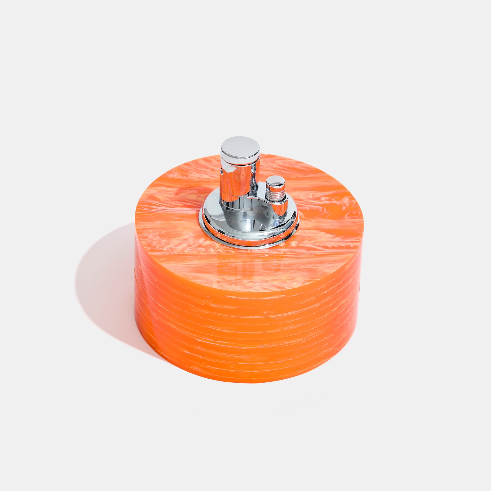 Tabletop Lighter in Orange Marble