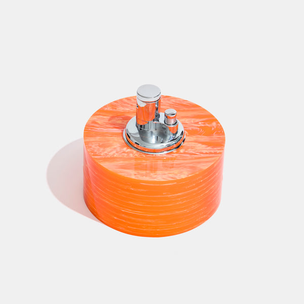 Tabletop Lighter in Orange Marble
