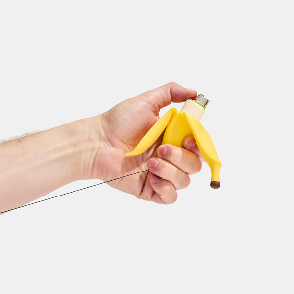 Retractable Lighter Keychain in Banana Peel