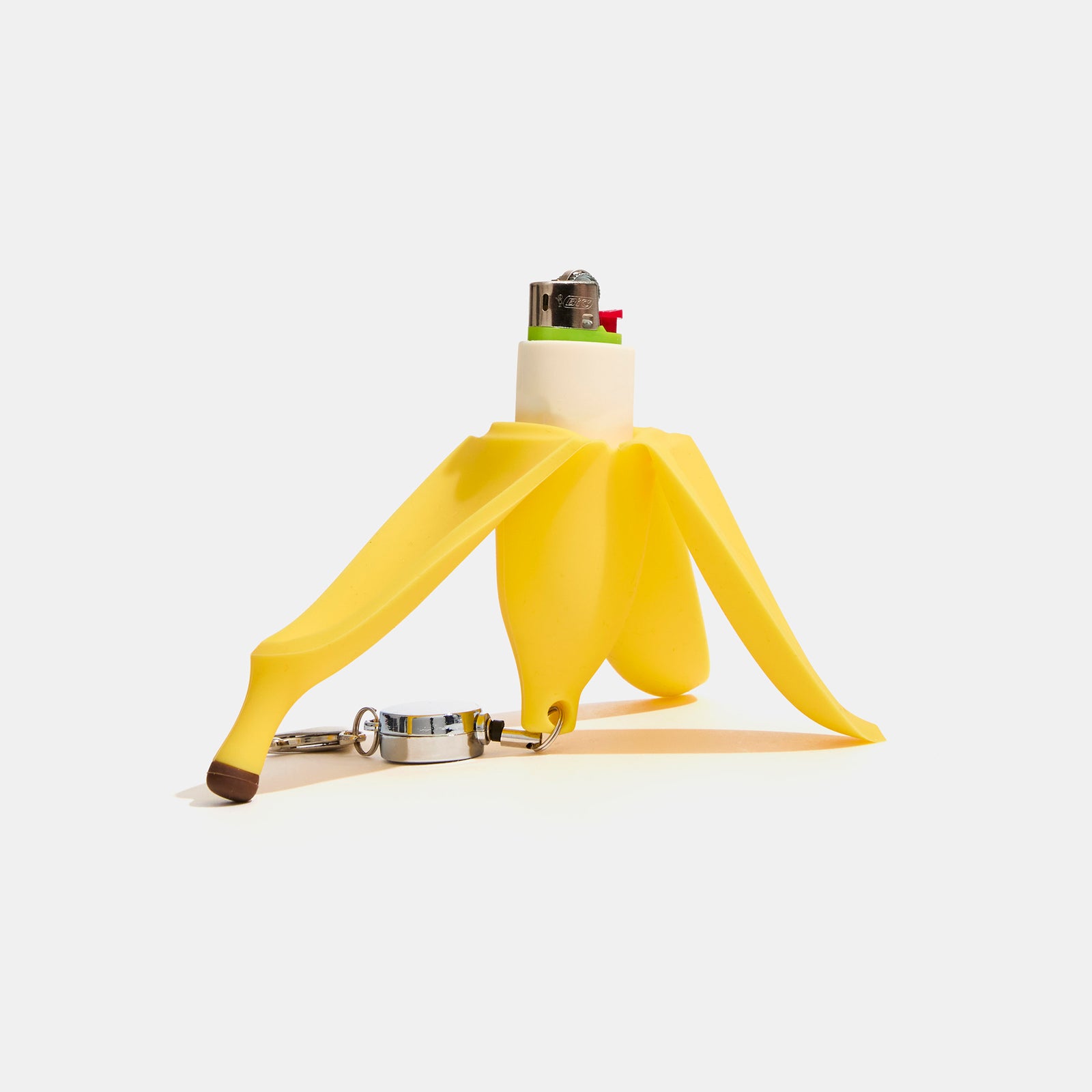 Retractable Lighter Keychain in Banana Peel