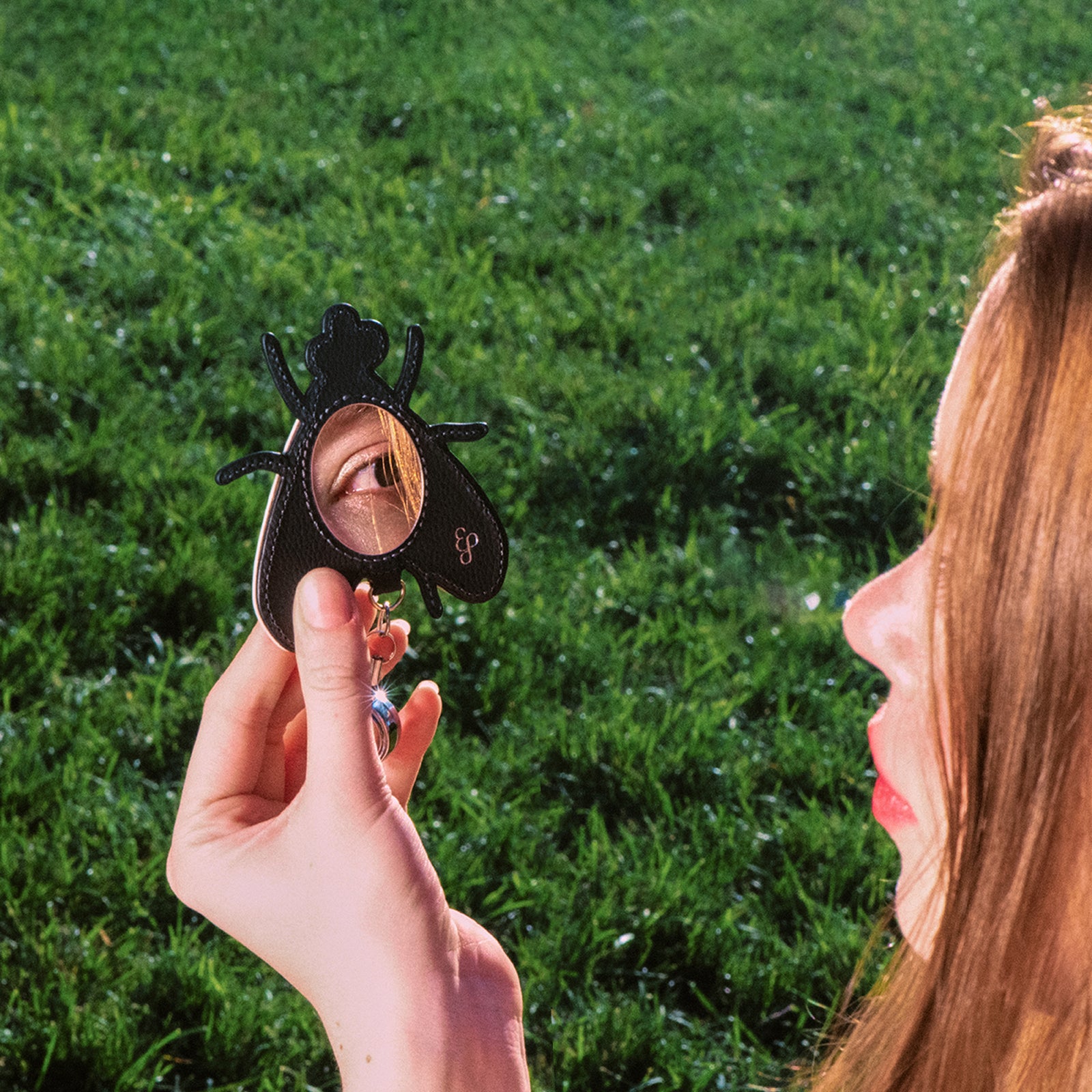 Fruit Fly Mirror Keychain