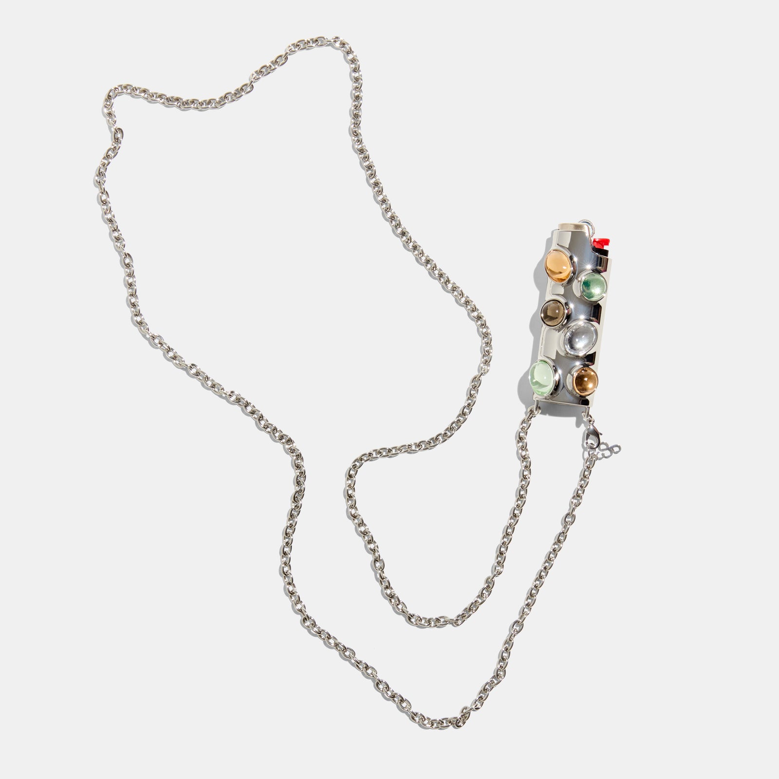 Gemstoned Lighter Case in Khaki Crossbody