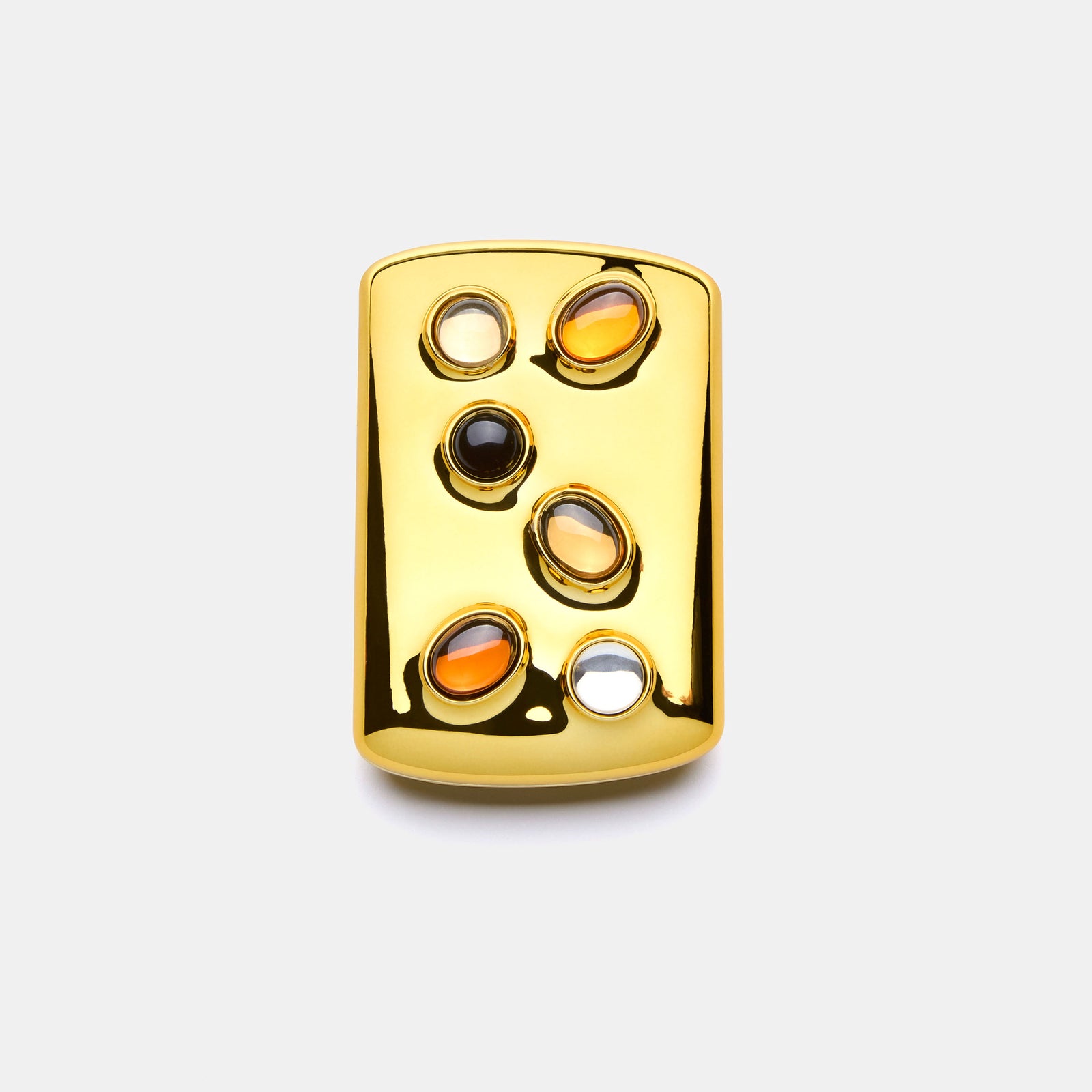 Gemstoned Card Case in Gold