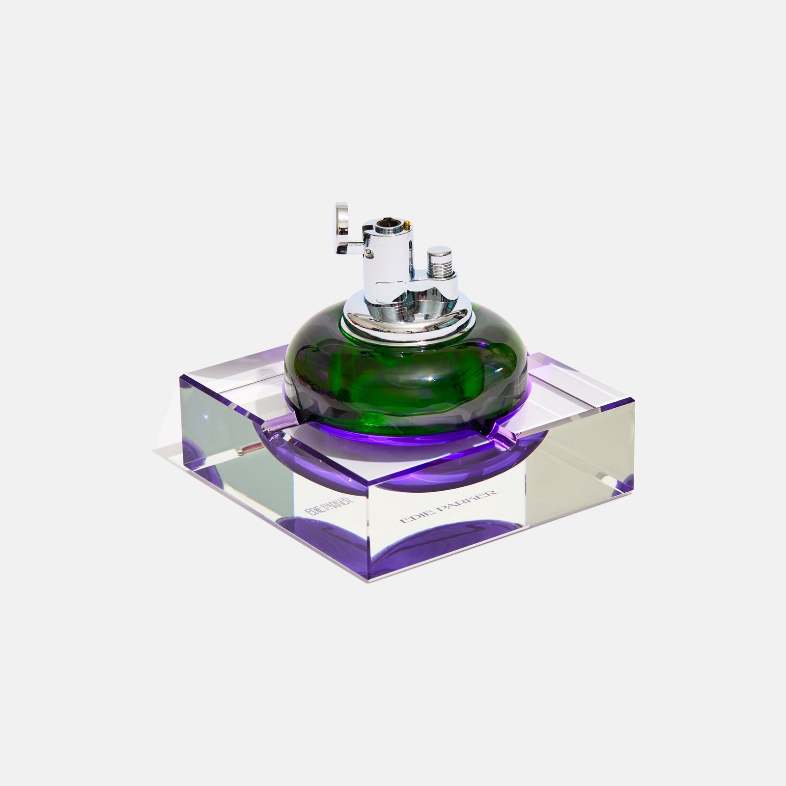 Glass Tabletop Lighter in Orchid