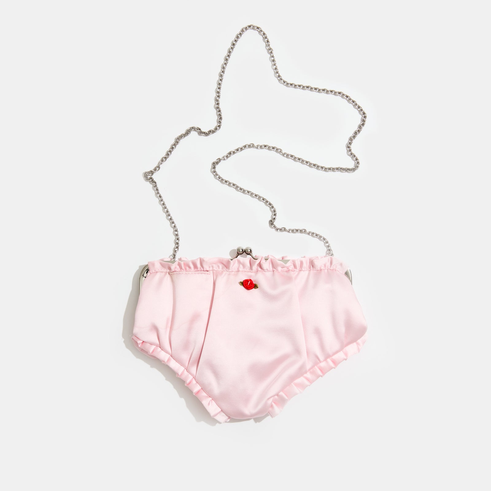 Undies Pouch in Pink Satin