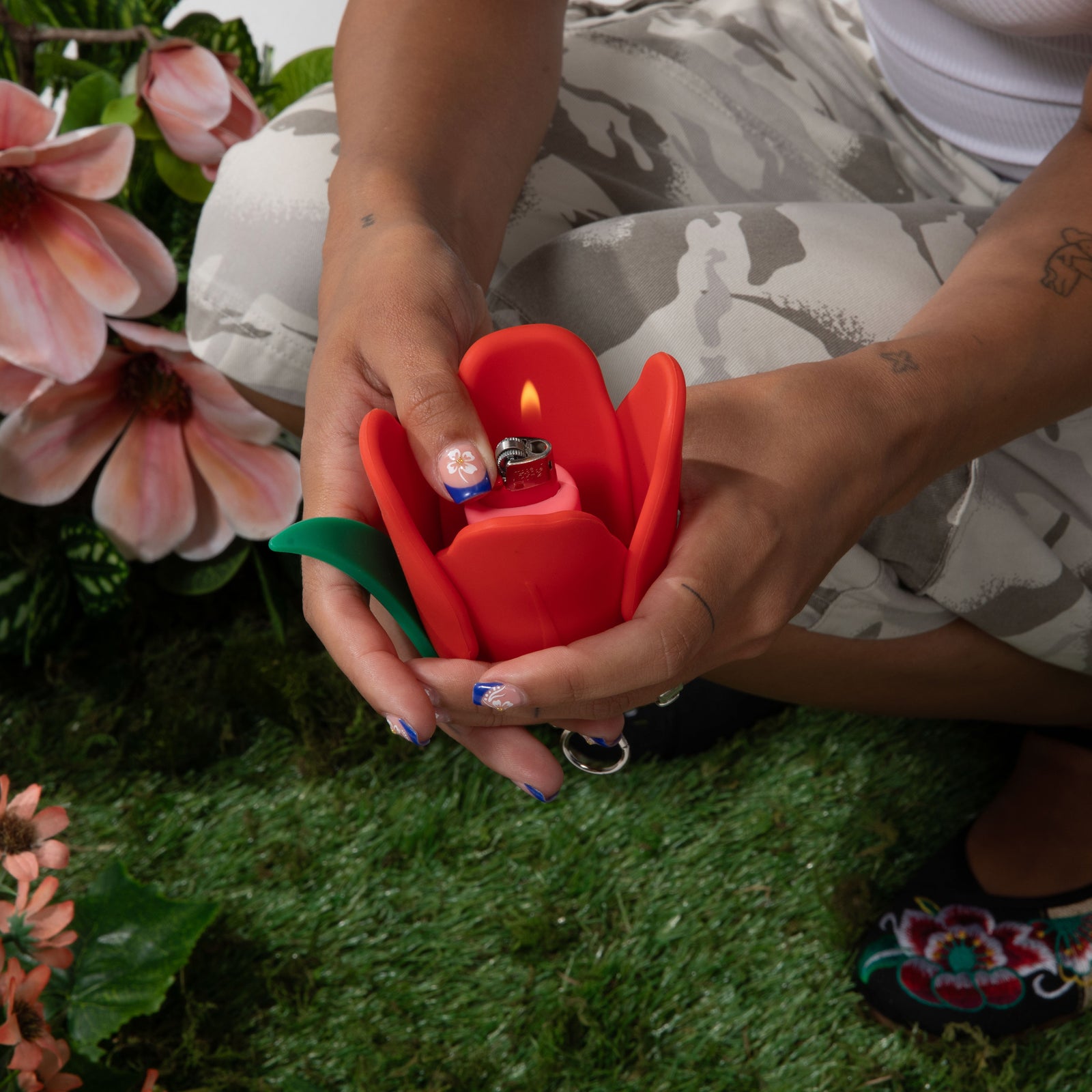 Rose Lighter Keychain