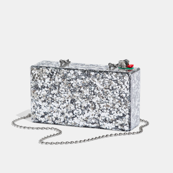 Slim Jean Lighter Bag in Silver Confetti