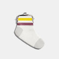 Sock Coin Purse in Yellow and Burgundy Thumbnail