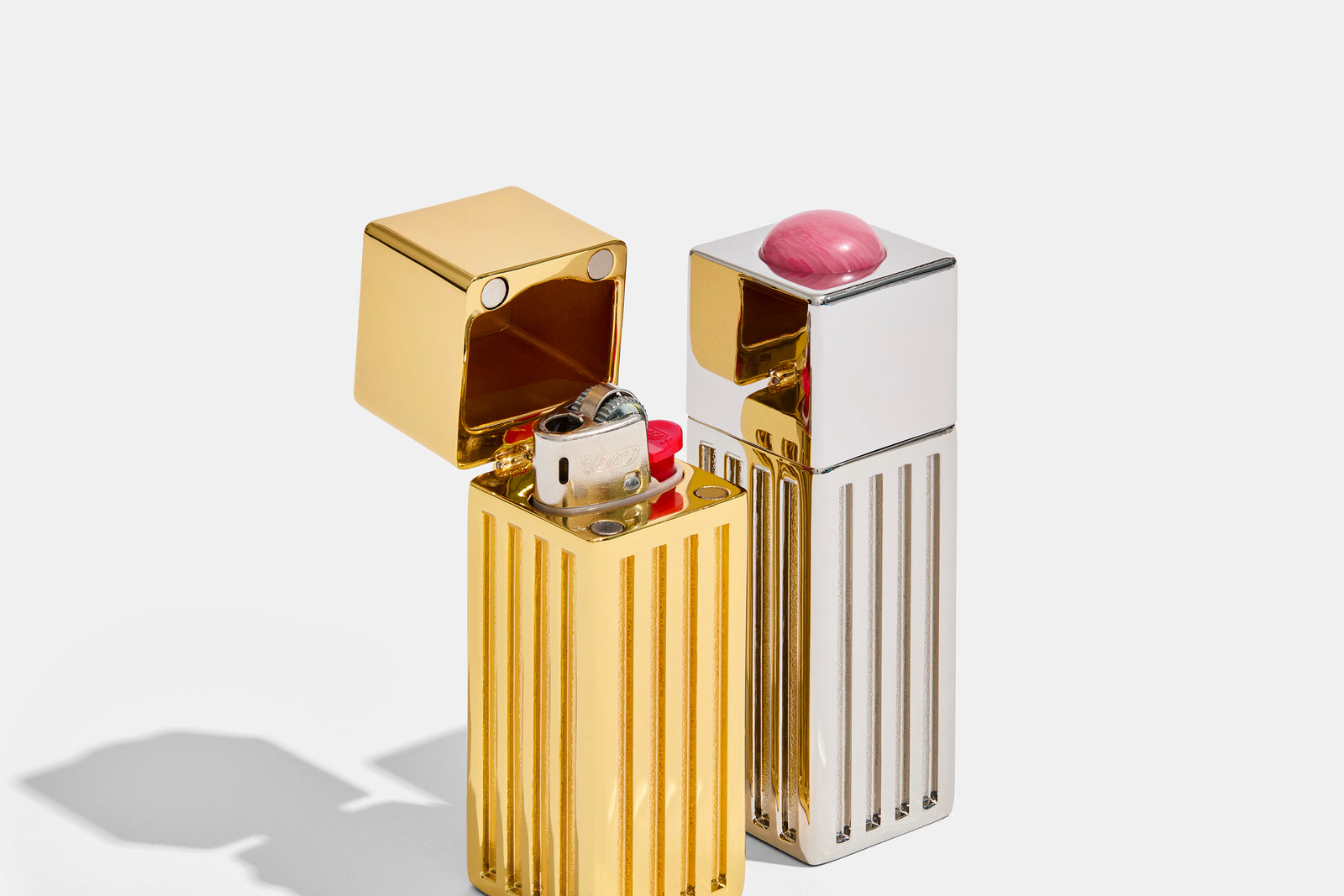 Lipstick Lighter Case in Gold