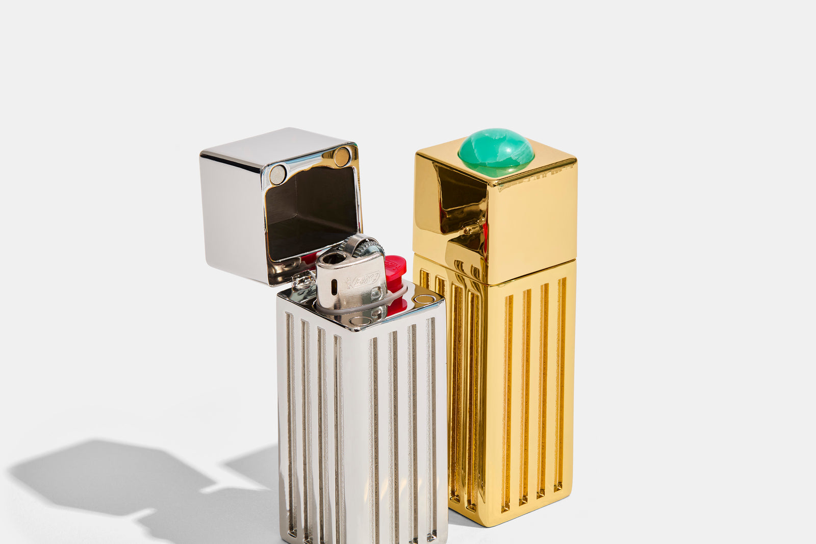 Lipstick Lighter Case in Silver