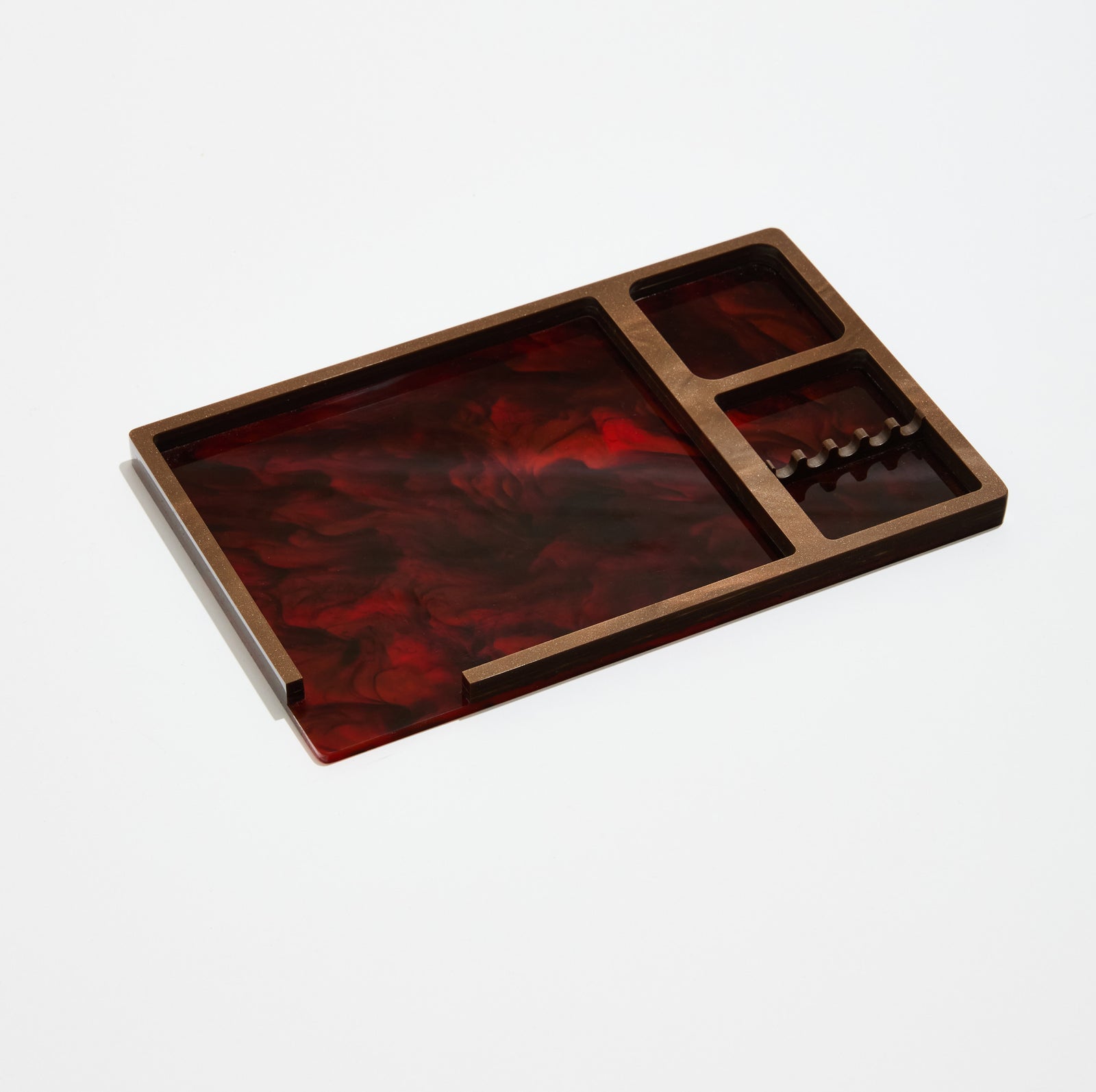 Rolling Tray in Red Tortoise