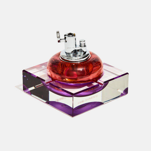 Glass Tabletop Lighter in Lilac