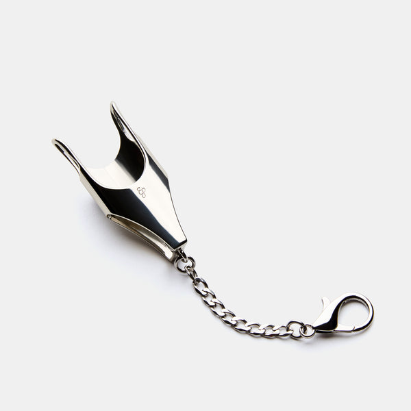 One-Piece Lighter Cover Keychain in Silver