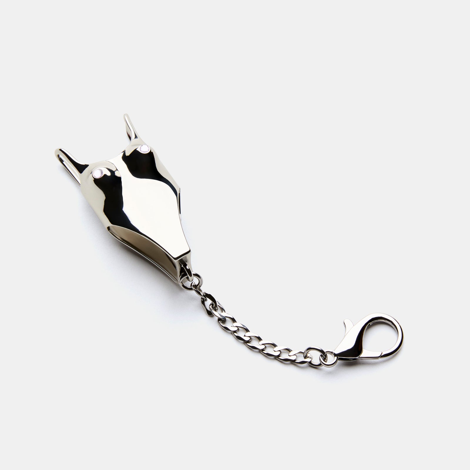 One-Piece Lighter Cover Keychain in Silver