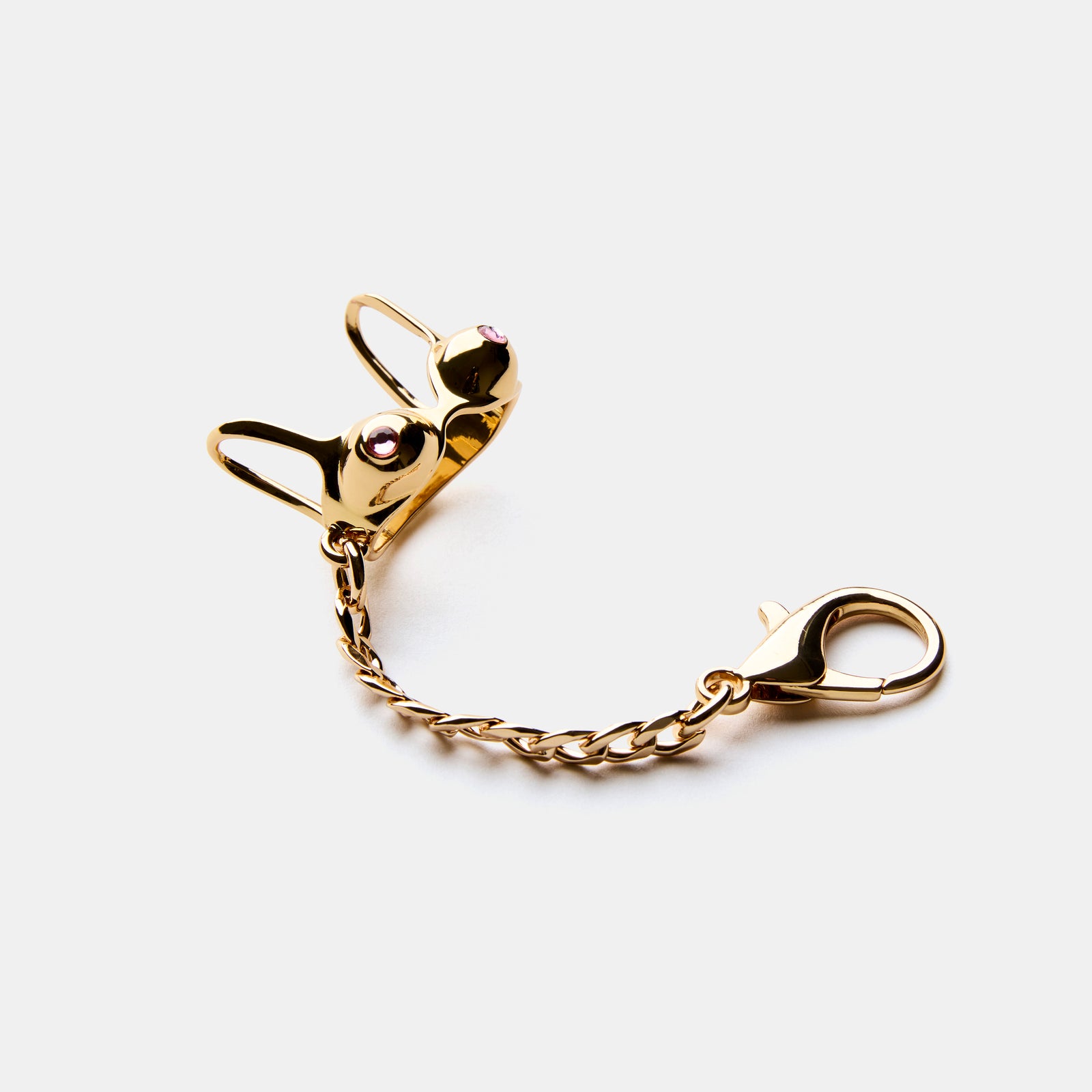 Bikini Lighter Cover Keychain in Golden