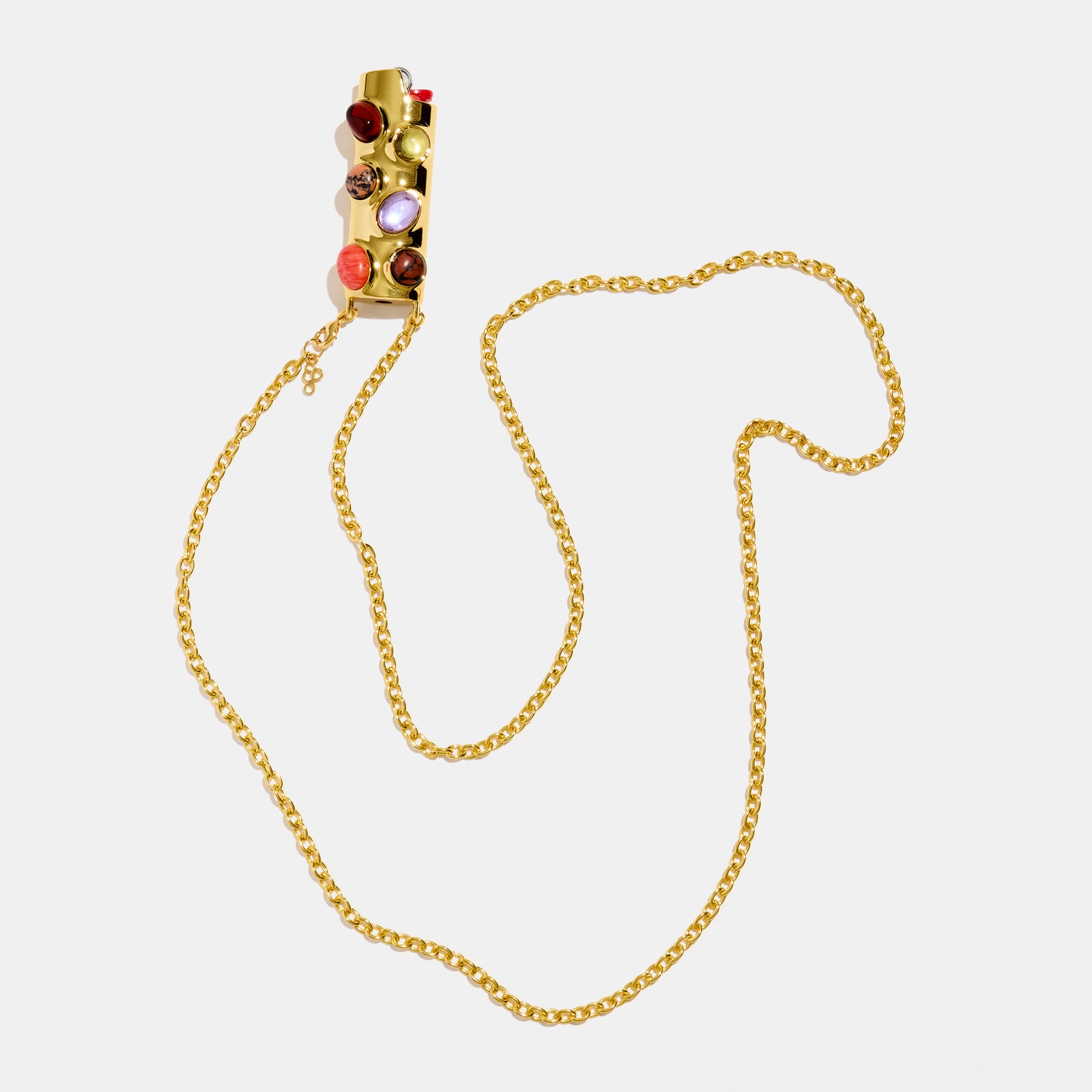 Stoned Crossbody Lighter Case in Amber