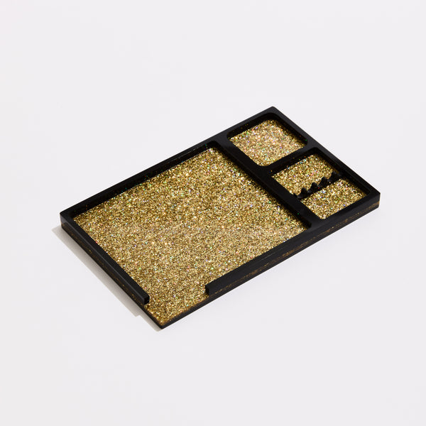 Rolling Tray in Gold Halo Glitter