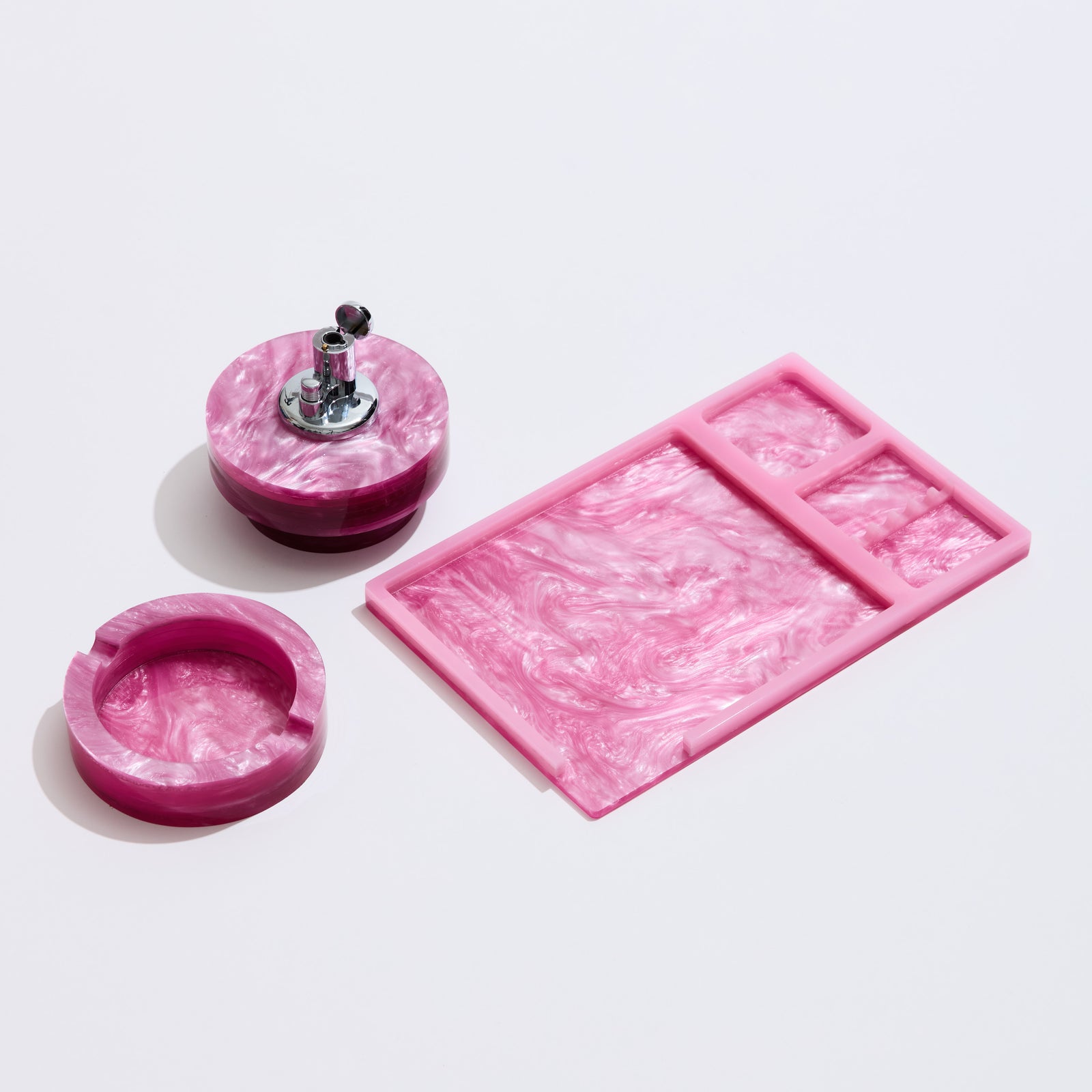 Rolling Tray in Mauve Pearlescent