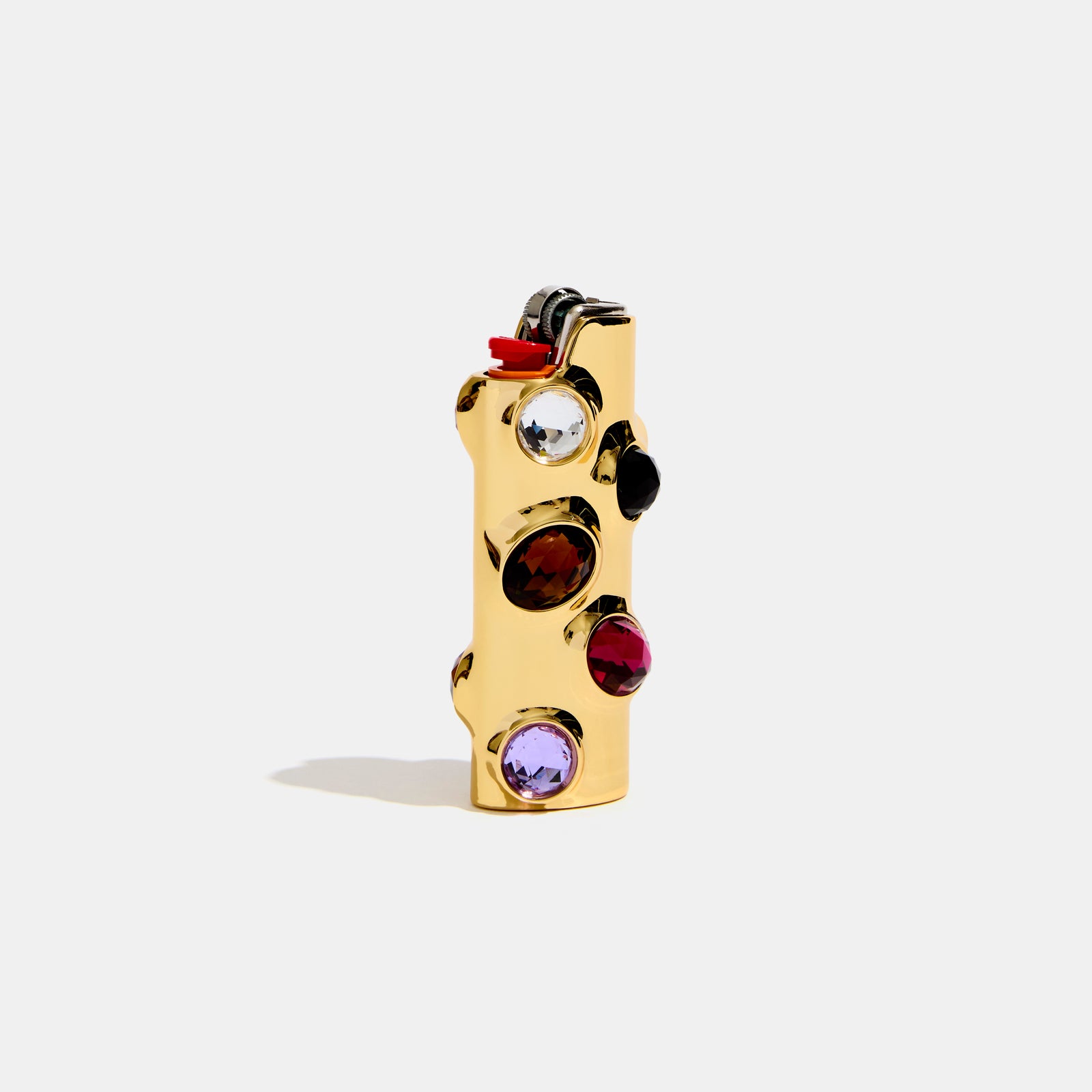 Gemstoned Lighter Case in Dark Peony