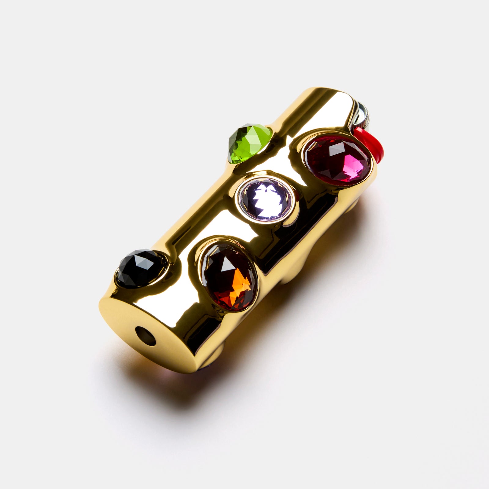Gemstoned Lighter Case in Dark Peony