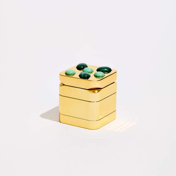 Gemstoned Grinder in Malachite
