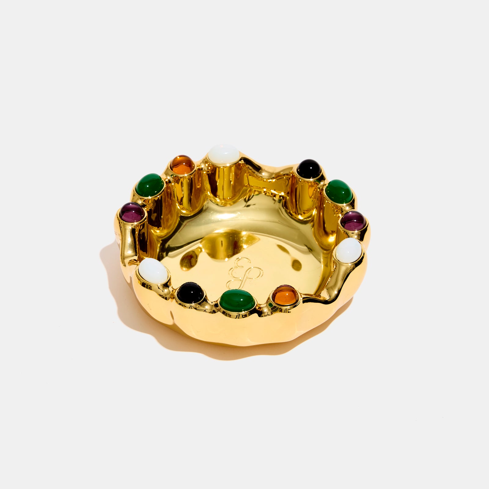 Gemstoned Ashtray in Gold