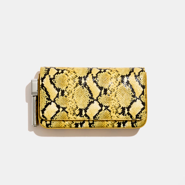 Burn Clutch in Yellow Python
