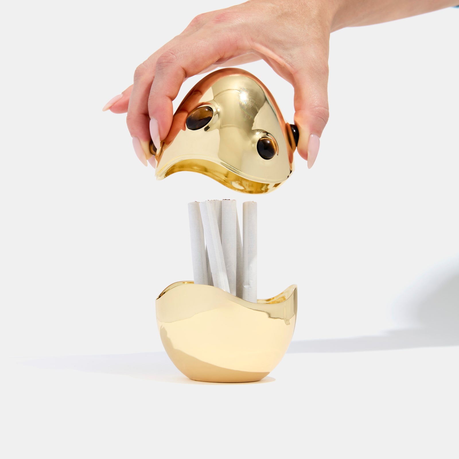 Heirloom Egg Cig Holder in Tigers Eye