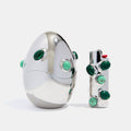 Heirloom Egg Cig Holder in Silver Malachite Thumbnail