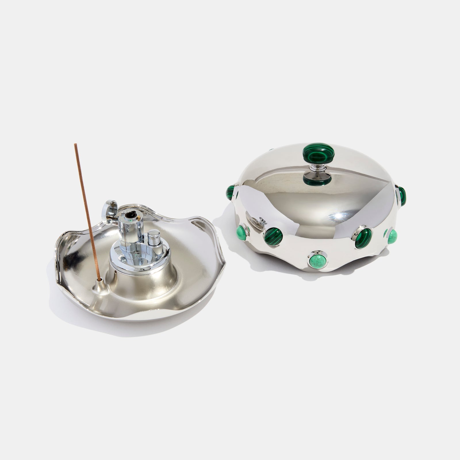 Heirloom Tabletop Lighter in Malachite