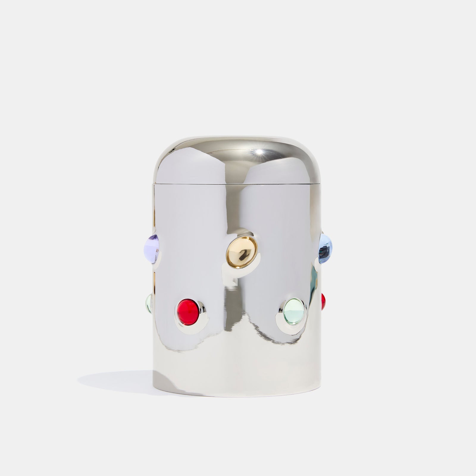 Heirloom Candle Holder in Silver Multi-Stone