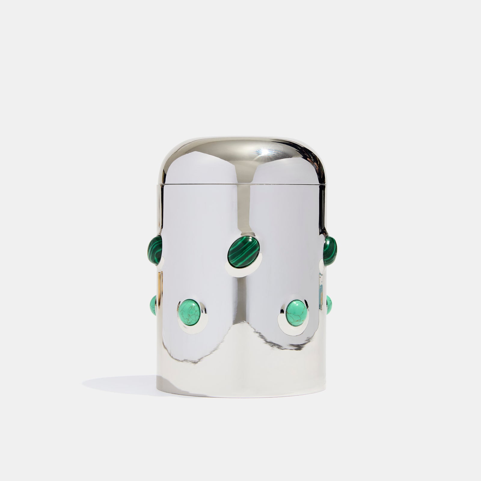Heirloom Candle Holder in Malachite