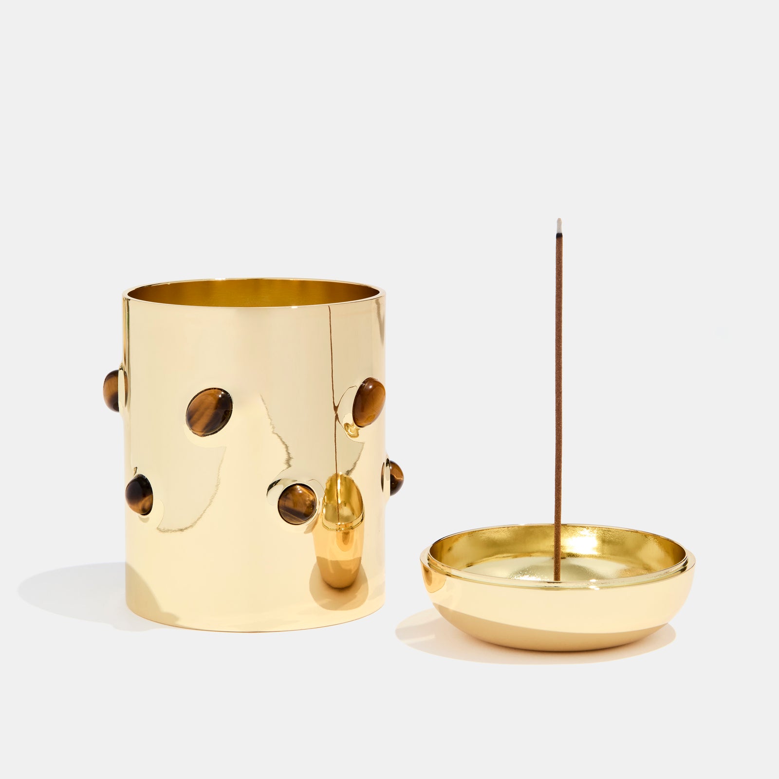 Heirloom Candle Holder in Tigers Eye