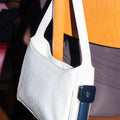 Burn Shoulder Bag in White Croc Thumbnail