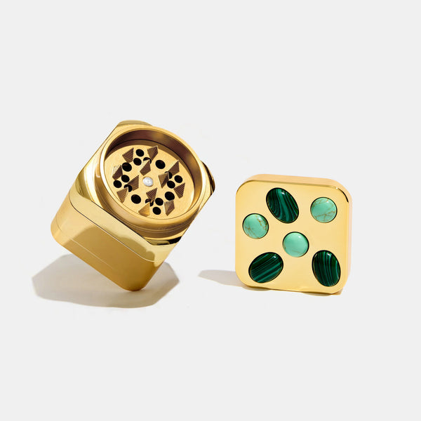 Gemstoned Grinder in Malachite