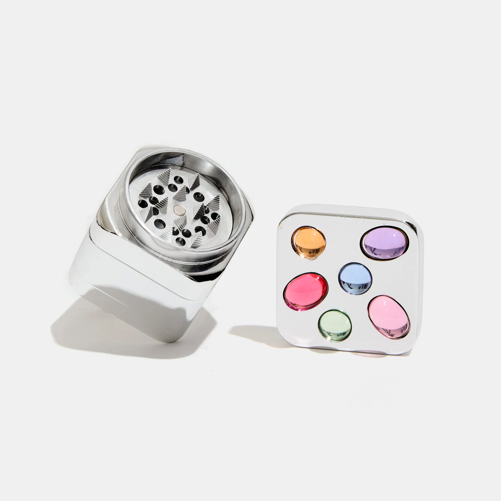 Gemstoned Grinder in Silver Multi-Stone