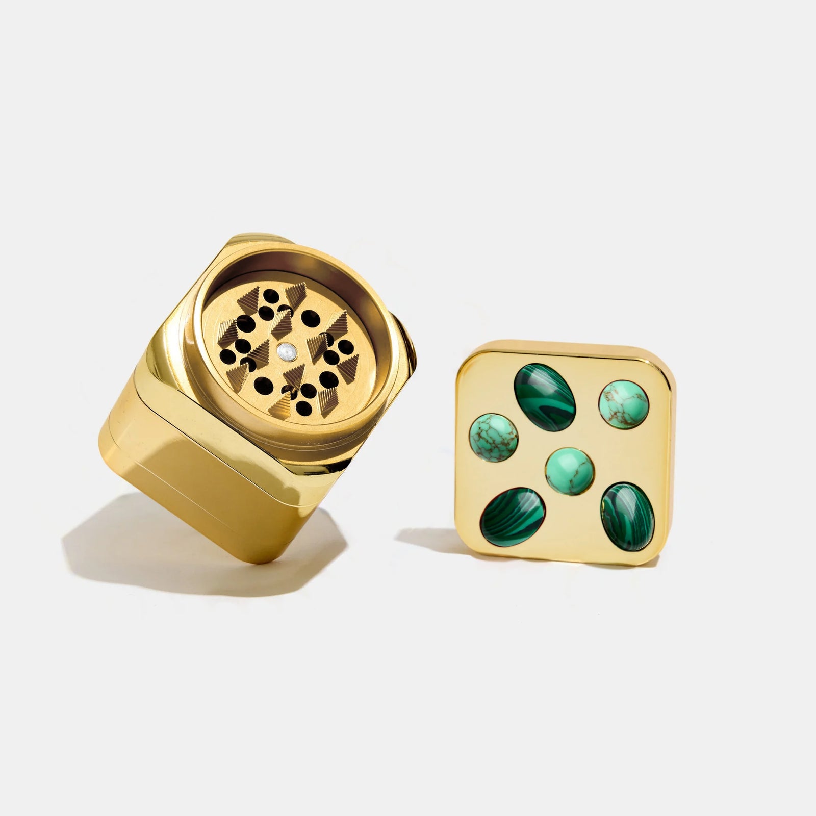 Stoned Mini Tabletop Grinder in Malachite