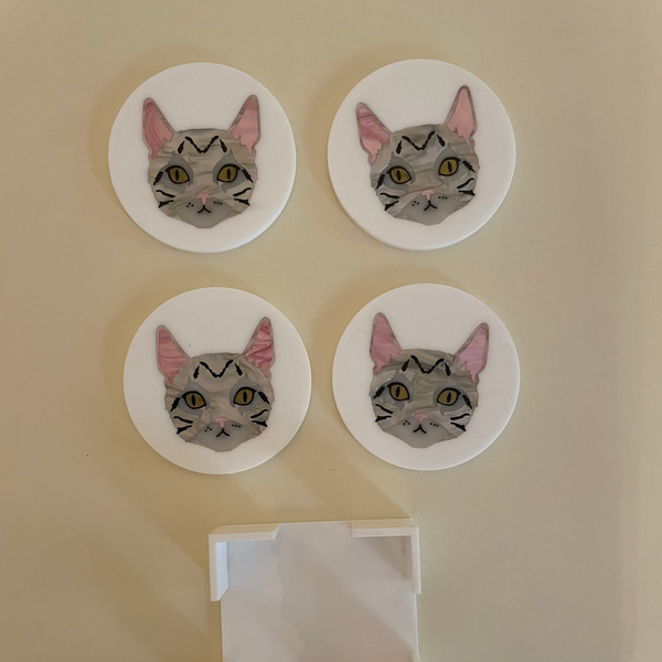 Cat Coaster Set in Sample Sale