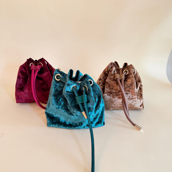 Velvet Pouch Prototypes in Sample Sale