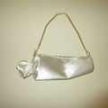 Ivory Satin Shoulder Bag Thumbnail